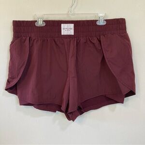 Offline by Aerie The Hugger Sz XXL Womens Lined Shorts Burgundy High Waisted